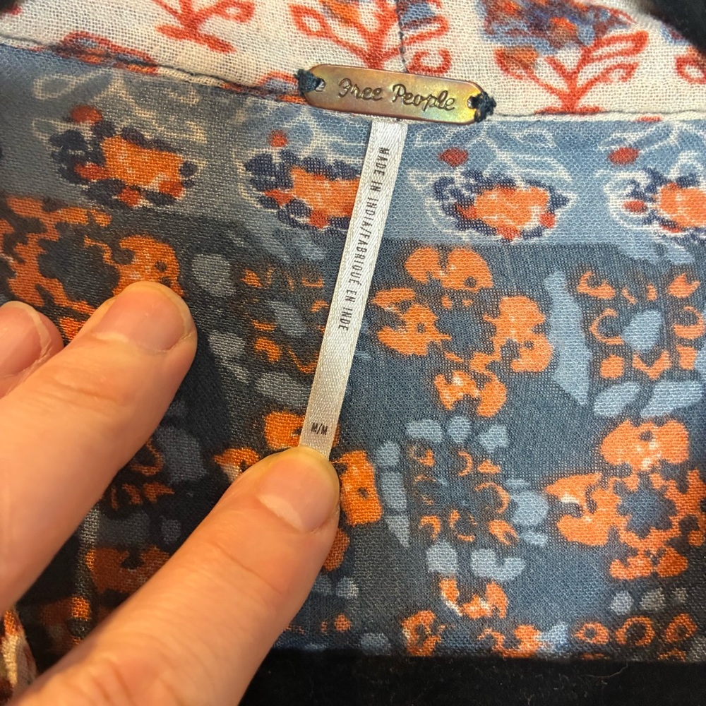 Free People | Caravan Patchwork Printed Button Do… - image 4